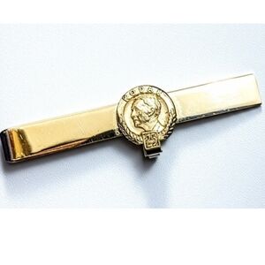 Vtg 1954 sterling silver Kodak 25 years coin tie clip antique